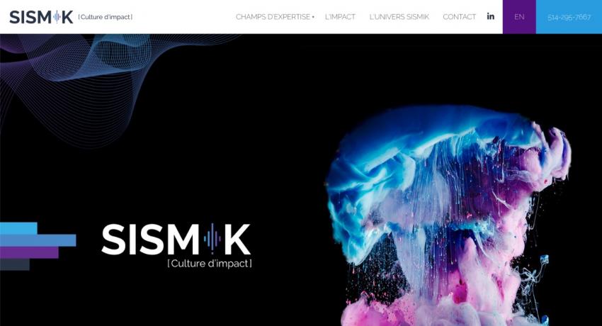 Page d'accueil du site de Sismik