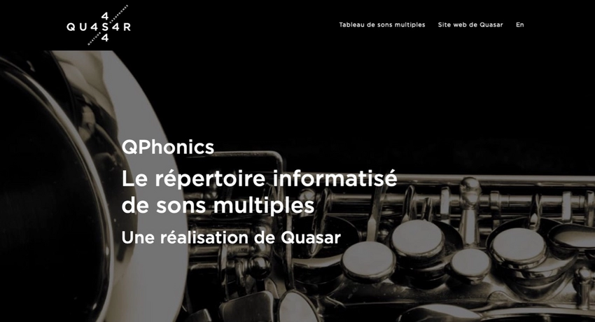 Page d'accueil du site Q-Phonics